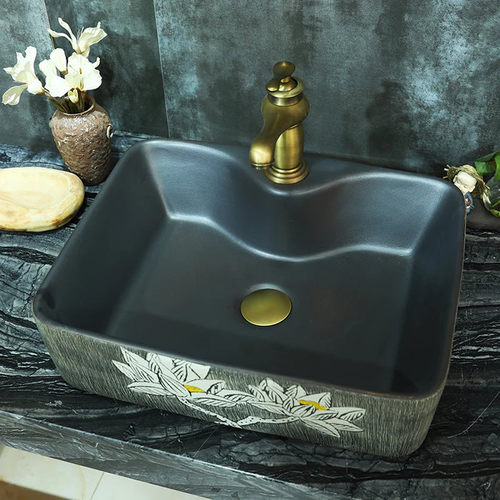 Creative washbasin, retro art washbasin, balcony, bathroom, single sided basin, household use