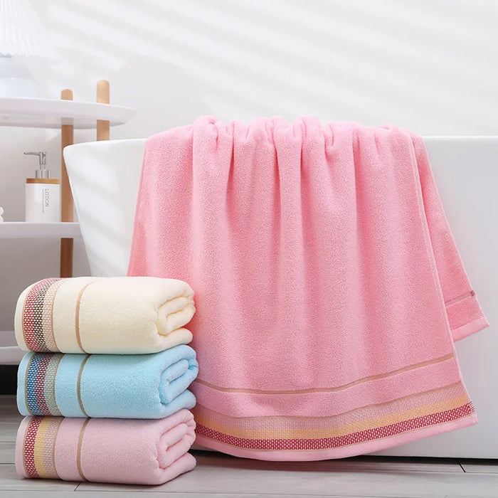 Cotton Towel Set Postage Hotel Beach Bathroom Thickened Men's And Women's Bath Towels Children's Soft Bath Towels Set Of Three