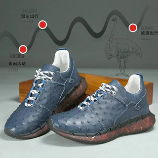 BATMO 2024 new arrival Fashion Ostrich skin causal shoes men,male Genuine leather shoes PDD35