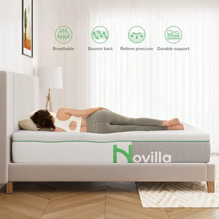 Queen Size Mattress in a Box, for Cooling Sleep & Pressure Relief, with Motion Isolation, 12 Inch Gel Memory Foam Mattress