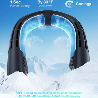 Neck Cooler and Heater Personal Neck Fan 3-Speed, App Control, Fan Rechargeable, Black Strong Wind Portable Air Conditioner