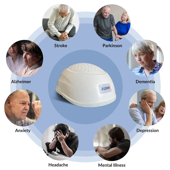 Stroke Recovery Photobiomodulation Parkinson Brain Health LED 810nm Helmet 40Hz for Improving Cognition & Memory Home Use