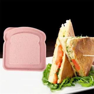 Portable Silicone Sandwich Toast Bento Box With Handle Eco-Friendly Lunch Food Container Microwavable Picnic, Student Lunch Box