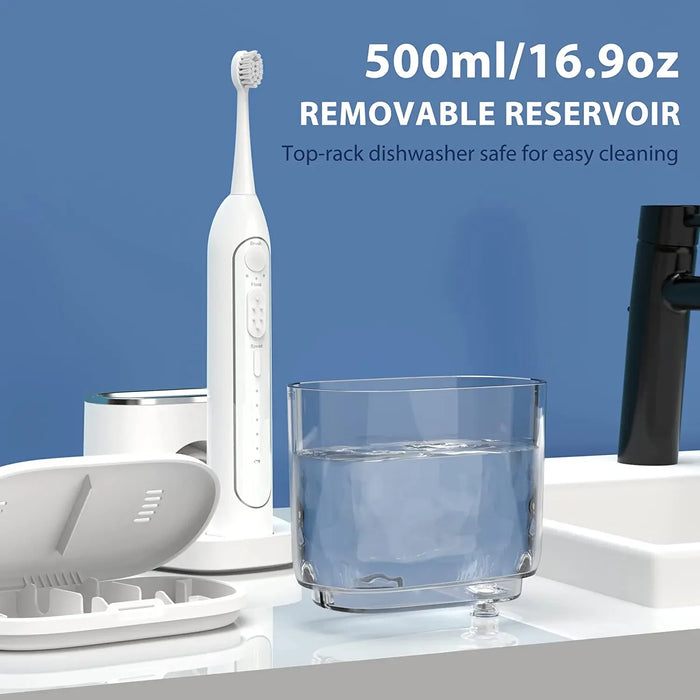 Electric Toothbrush With Water Flosser Combo In One Rechargeable Sonic Flossing Toothbrush With 3 Teeth Cleansing Ways