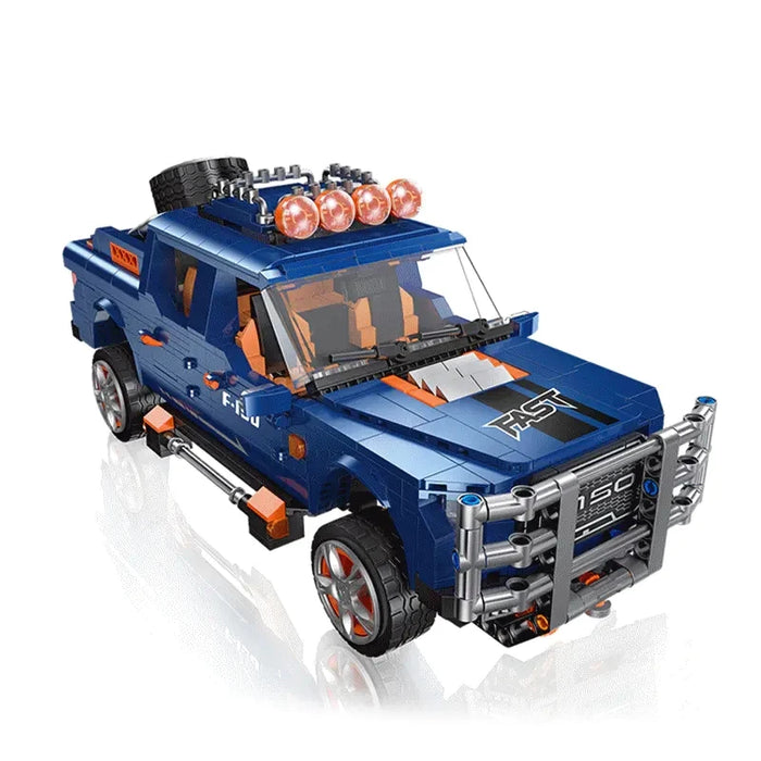 1293PCS Creative Ford Raptors 92020 F150 Pickup Truck Building Blocks Off-Road SUV Car Adults Toys Teens Assembly Christmas Gift