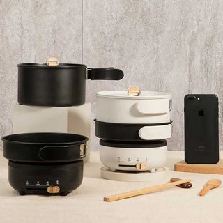 Portable Travel Cooking Pot Multi Cooker Multifunctional Steaming Frying Folding Panela Eletrica Mini Multi Cooker