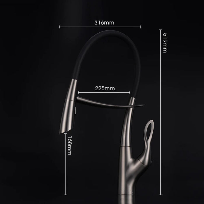 Kitchen Silicone Magnetic Suction Faucet Unique Shape Design Single Hole Single Handle Cold and Hot Double Control Basin Faucet