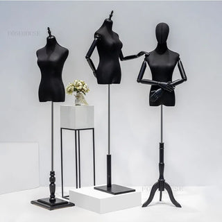 High-Quality Wedding Dress Female Mannequins Display Stand Women Clothing Half-length Manequins Body Dress Model Shooting Props