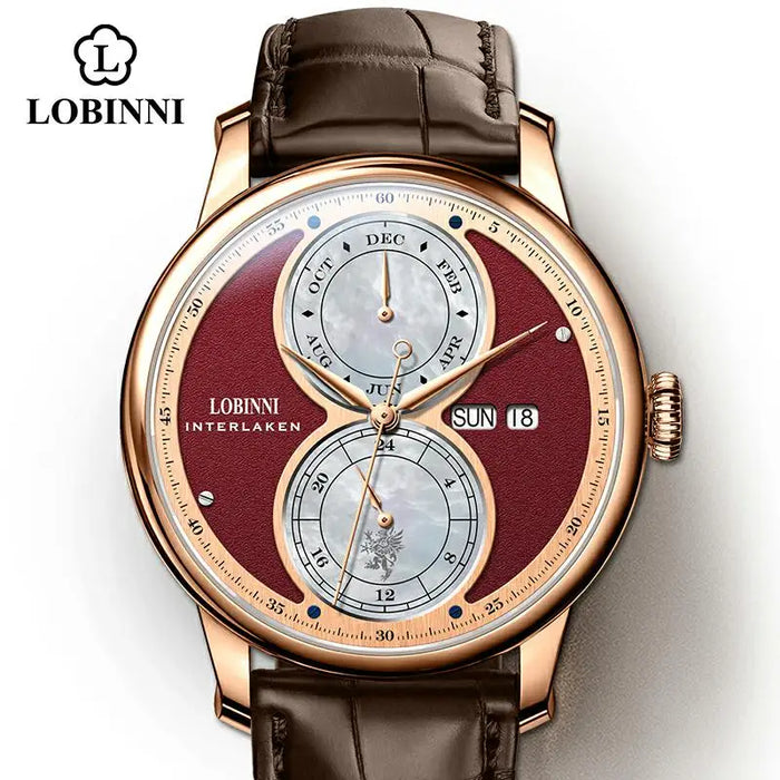 LOBINNI Automatic Mechanical watch men мужские часы relogio waterproof luxury latest business wristwatch erkek kol saati