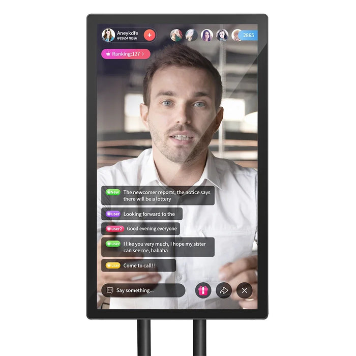 Live Broadcast Screen 32 43 49 55 Inch Video Display Streaming Device Machine Online Smart Interactive Tiktok