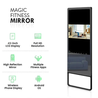 Android System Magic Technology Mirrors For Fitness With Health Management Software Gym Smart Mirror Interactive Fitness Mirror