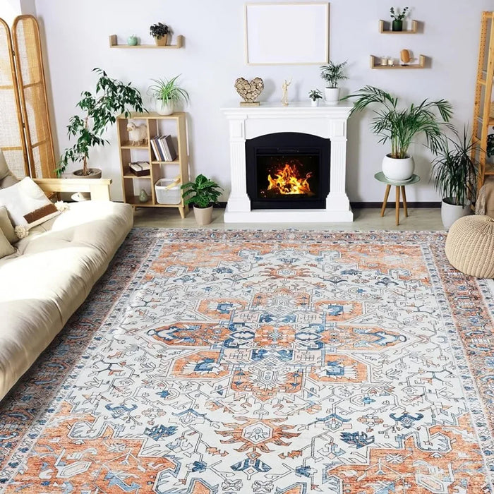 8*10, Area Rug - Non Slip, Indoor Large Carpet for Living Room, Bedroom, Kitchen , Easy to Clean, Durable and Stylish