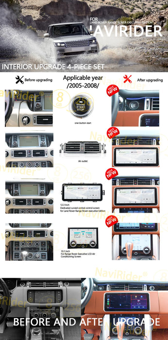 128G Android Car Video Player For Land Range Rover Vouge L322 V8 2002 2012 Multimedia GPS CarPlay Auto Stereo with AC Screen