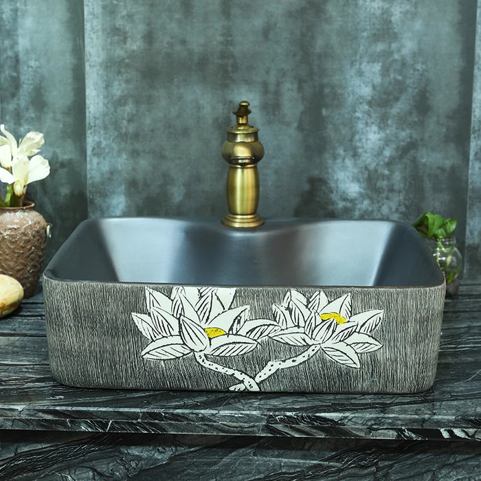 Creative washbasin, retro art washbasin, balcony, bathroom, single sided basin, household use