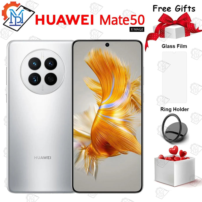 Original Huawei Mate 50 4G Mobile Phone 6.7 Inch 8GB RAM 128GB ROM Snapdragon 8+ Octa Core HarmonyOS 3.0 NFC Smartphone