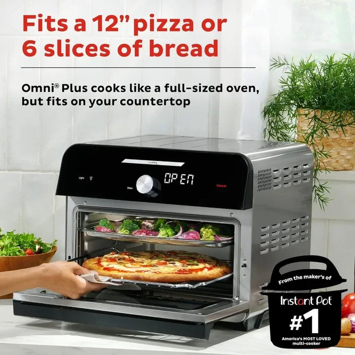 19 QT/18L Air Fryer Toaster Oven Combo, From the Makers of Instant Pot, 10-in-1 Functions, Fits a 12" Pizza, 6 Slices of Bread