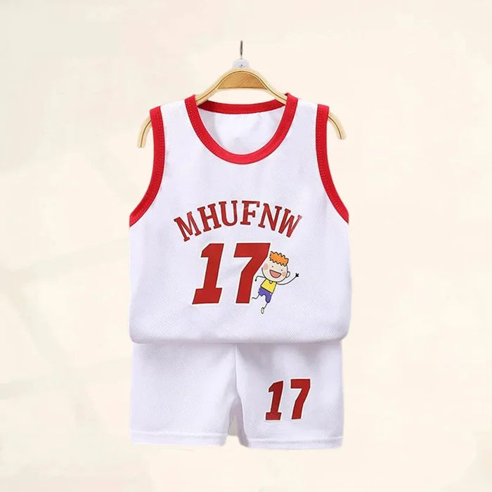 Children Sets Summer Sleeveless Basketball T-shirts Shorts for Children Clothing Quick-drying Sport Tank Tops Kids Clothes