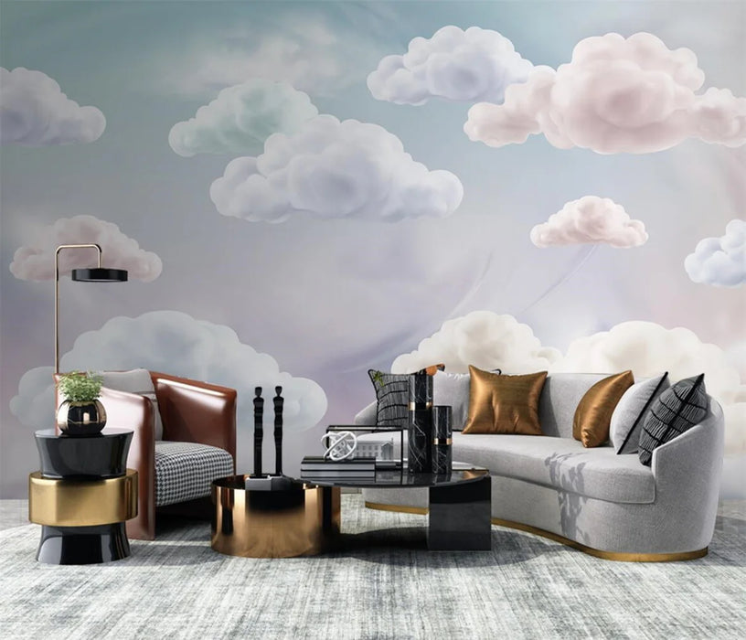 beibehang Custom 3d wallpaper Nordic style mural ink color cloud style background wall papel de parede all papers home decor