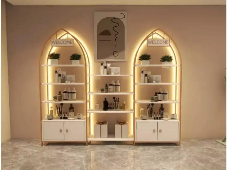 Cosmetics display cabinet Cabinet Locker Shelves Beauty salon Nail art display rack