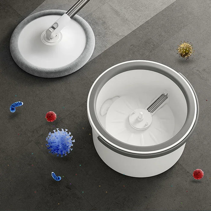 Mops Floor Cleaning Water Separation 360 Spin Mop with Bucket Microfiber Lazy No Hand-Washing Automatic Dewatering Squeeze Broom