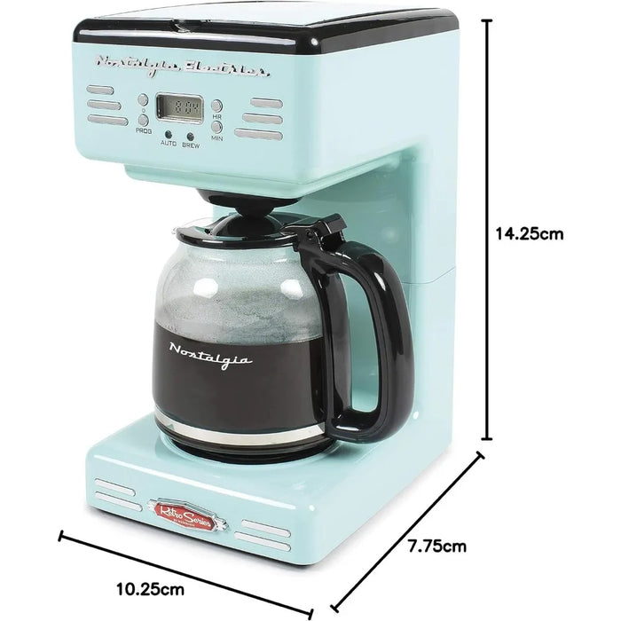 12-Cup Programmable Coffee Maker With LED Display, Automatic Shut-Off & Keep Warm, Pause-And-Serve Function, Aqua