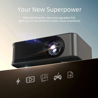 Portable MINI Projector A30C Pro Built In Battery Smart TV WIFI Home Theater Cinema Sync Phone Beamer Projectors for 4k Movie