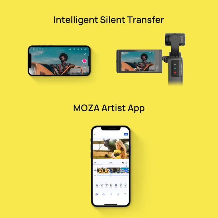 Moza Moin camera pocket Gimbal sports mini handheld high-definition 4K anti-shake vlog portable outdoor stabilizer action camera