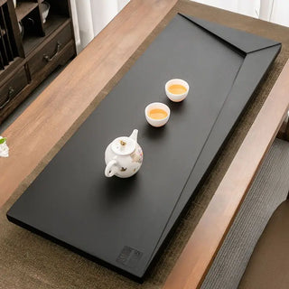 Natural Black Gold Stone Tea Tray Office Home Living Room Simple High-end Light Luxury Tea Table Drainage Kung-fu Tea Set Tea