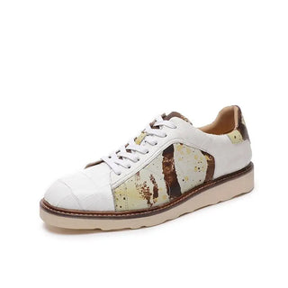 BATMO 2023 new arrival Fashion Crocodile skin causal shoes men,male Genuine leather Sneaker PDD58