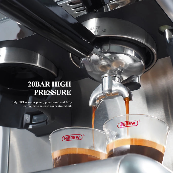 HiBREW  Barista Pro 20Bar Bean to Espresso,Cafetera  Commercial Level Coffee Machine with Full Kit for Cafe Hotel Restaurant H7