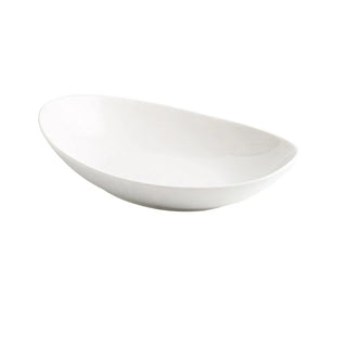 White Porcelain Advanced Sense Steamed Fish Plate Home Light Luxury Dish Under Glaze Color Kitchen Tableware Hotel Dinner Plate