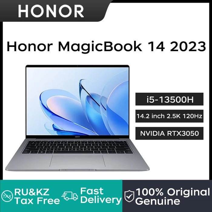 Honor MagicBook 14 Pro 2023 Laptop 14.2 Inch 2.5K 120Hz IPS Screen Netbook i5-13500H 16GB 1TB RTX3050 Notebook Laptop Computer