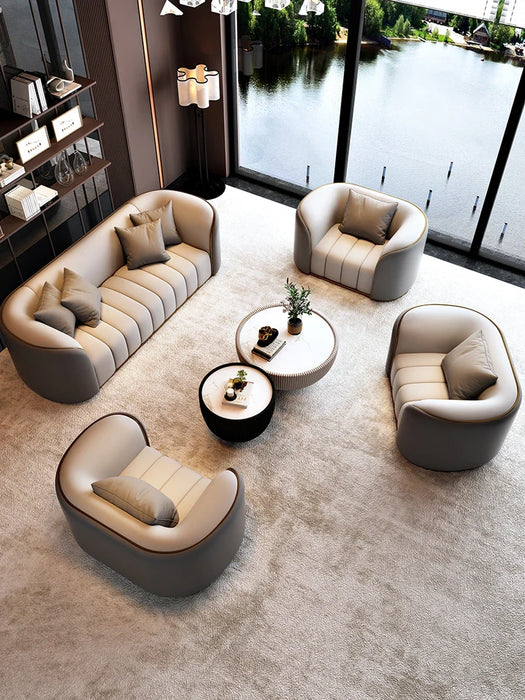 Nordic business reception sofa tea table combination Modern hotel lobby reception leisure office negotiation tables and chairs