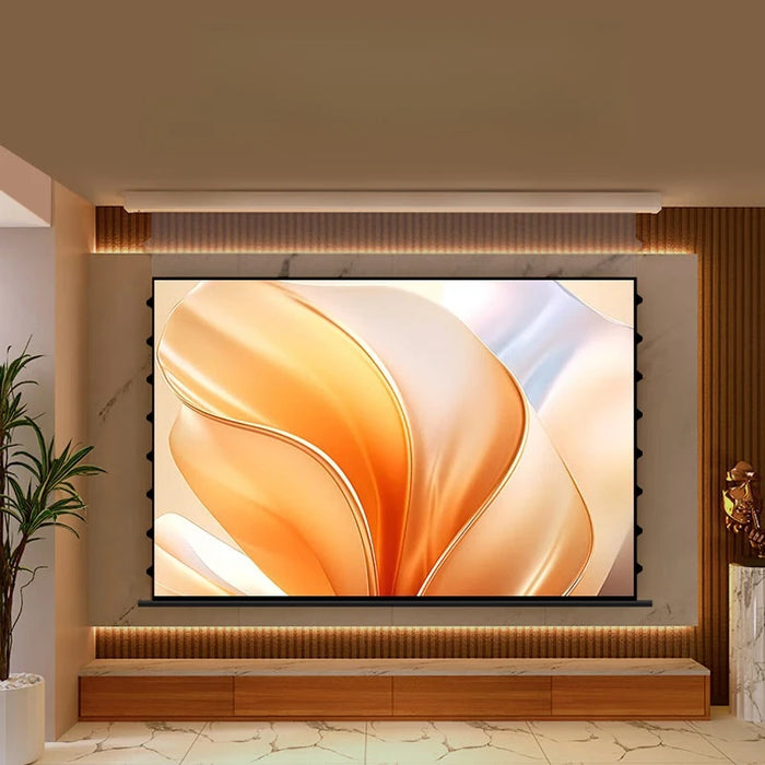 Wall Mounted Electric Suspended/Floating Projector Screen With 4K UHD 8K Photonic Crystal White Projection Cloth and Multi Contr