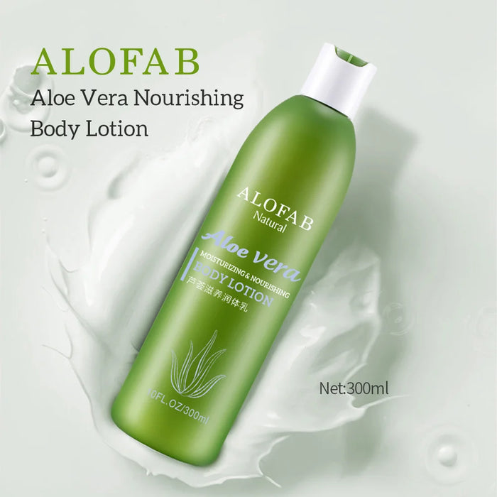 ALOFAB Natural Aloe Vera Moisturizing Nourishing Body Lotion Fresh Juice Aloe Body Care Creams 300ML