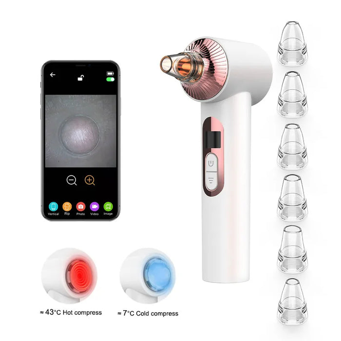 Pore Cleaner Black Head Suction Deep Cleaner Facial Nose Skin Care Electric WIFI Visible Blackhead Remover Vacuum with Camera