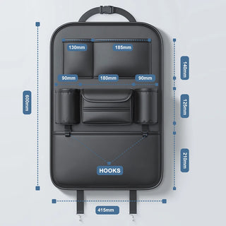 SEAMETAL Car Seat Back Storage Bag Multifunctional Storage Anti-Kick Mats Large Capacity Car Backseat Organizer Protector Pad