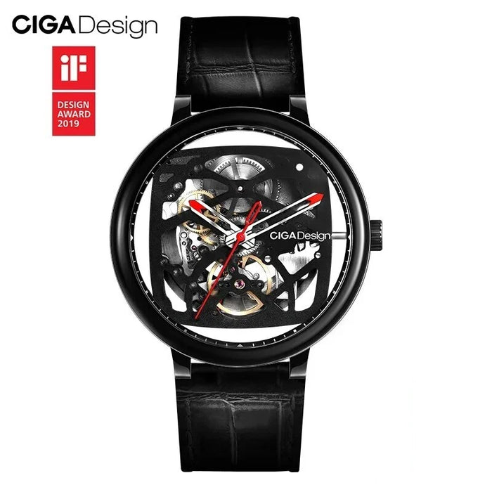 CIGA Design Skeleton Watch Men Automatic Mechanical Wrist Watches 316L Stainless Steel Case Sapphire Crystal Timepiece Unisex