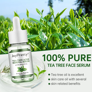 JoyPretty Tea Tree Face Serum Acne Treatment Skin Care Hyaluronic Acid Moisturizing Shrink Pores Facial Essence Beauty Health