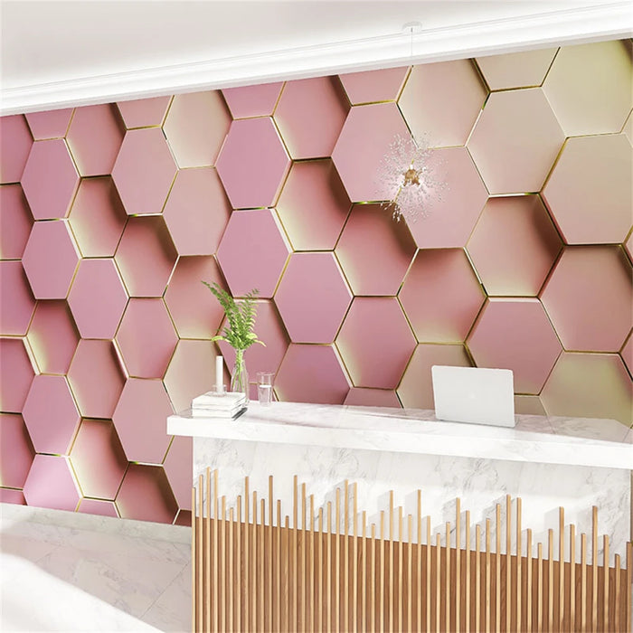 ctstom Office technology sense wallpaper internet celebrity geometric concave convex gym store decoration barber shop wallpaper