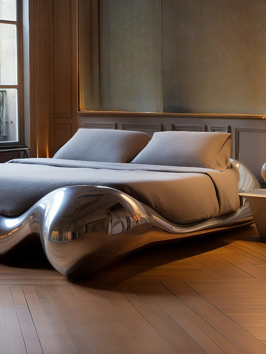 Ripples of the border double bed Italian style postmodern art furniture International Museum bedroom furniture