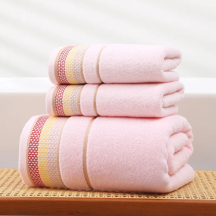 Cotton Towel Set Postage Hotel Beach Bathroom Thickened Men's And Women's Bath Towels Children's Soft Bath Towels Set Of Three