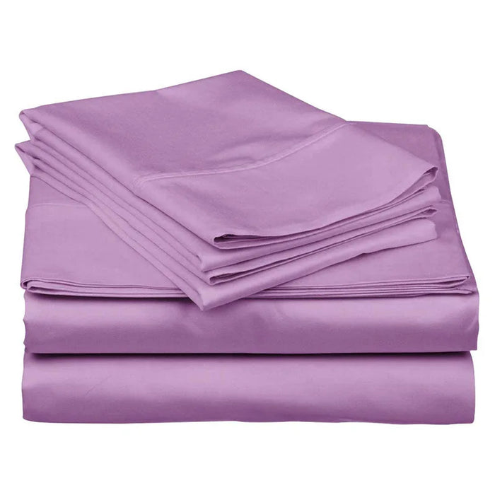 3 PC Set Flat Sheet Pillowcases 100% Egyptian Cotton 600 TC Ivory White Blue Pink Colors  Customize