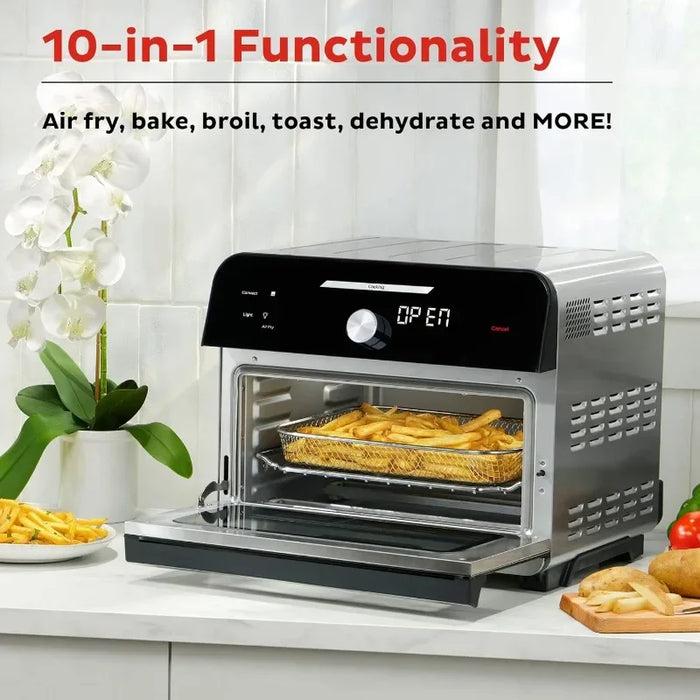 19 QT/18L Air Fryer Toaster Oven Combo, From the Makers of Instant Pot, 10-in-1 Functions, Fits a 12" Pizza, 6 Slices of Bread