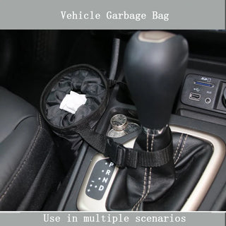Portable Car Seat Back Trash Can, Folding Storage Washable, Leak-proof Dust Jacket