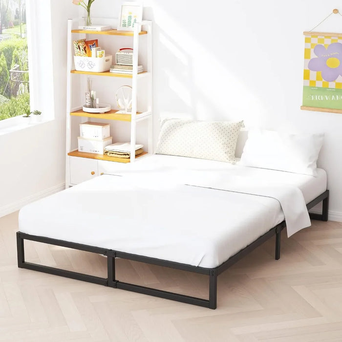 King Size Bed Frame, Metal Platform Mattress Foundation with Steel Slat Support, No Box Spring Needed,8 Inch King Size Bed Frame