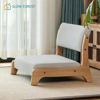 Bed Chair Japanese Tatami Chairs Solid Wood Bay Window Bedroom Chair Backrest Stool Legless Floor Tea Chair 좌식의자 등받이좌식의자