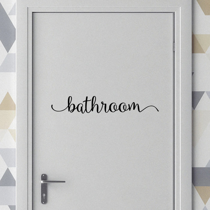 Bathroom Door Sticker Decal Vinyl Bath Washroom Stylish Bathroom Country Home Decor