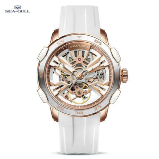 New Seagull Men's Watch Mechanical Watch Skeleton Luminous Two-color Automatic Mechanical Wristwatch