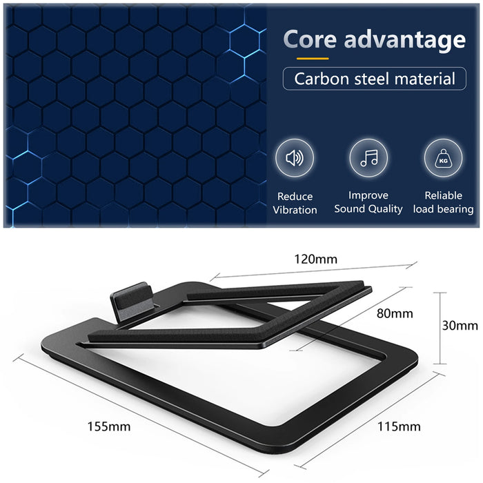 Speaker Base Bracket Enhance Spatial Sound Effects and Shock Absorption, For Computer Speakers Support and Desktop Audio Stand